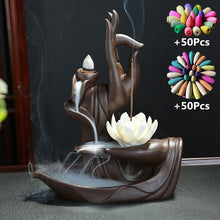 Load image into Gallery viewer, Little Monk Backflow Incense Burner